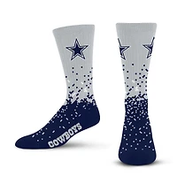 Men's For Bare Feet Dallas Cowboys Spray Zone Crew Socks