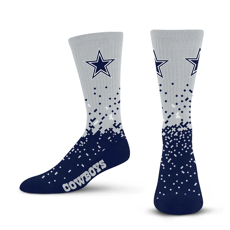 Men's For Bare Feet Dallas Cowboys Spray Zone Crew Socks