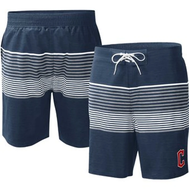 Men's G-III Sports by Carl Banks Navy Cleveland Guardians Coastline Volley Swim Shorts