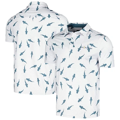 Men's Flomotion White THE PLAYERS Shark Migration Polo