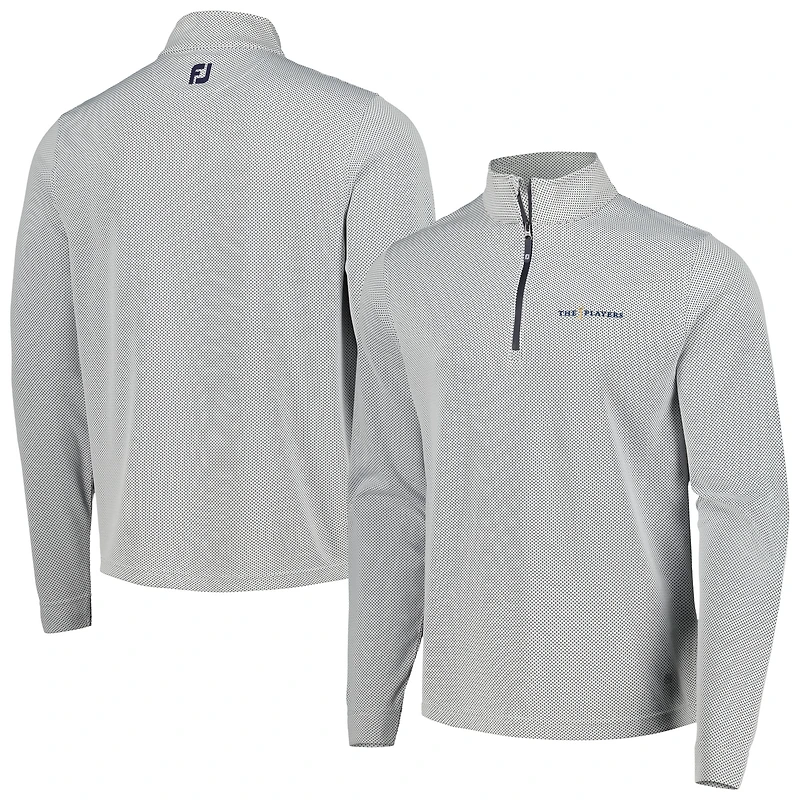 Men's FootJoy White THE PLAYERS ThermoSeries Mid-Layer Quarter-Zip Jacket