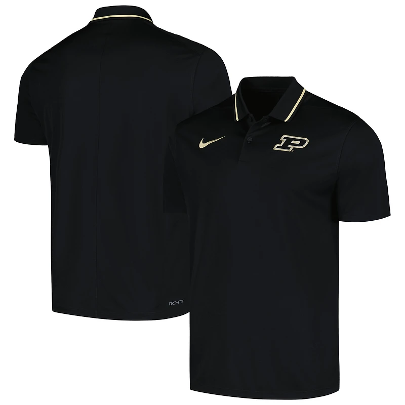 Men's Nike Black Purdue Boilermakers 2023 Coaches Performance Polo