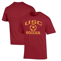 Men's Champion Cardinal USC Trojans Soccer Icon T-Shirt