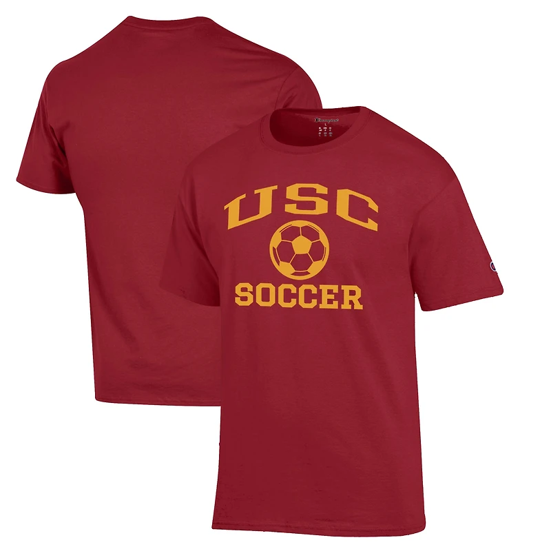 Men's Champion Cardinal USC Trojans Soccer Icon T-Shirt