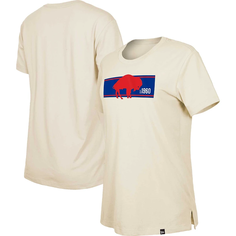 Women's New Era  Tan Buffalo Bills Third Down Historic T-Shirt