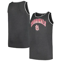 Men's Profile Heather Charcoal St. Louis Cardinals Big & Tall Arch Over Logo Tank Top