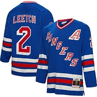 Men's Mitchell & Ness Brian Leetch Blue New York Rangers Alternate Captain Patch 1993/94 Blue Line Player Jersey