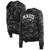 Women's New Era  Black New England Patriots Camo Full-Zip Hoodie