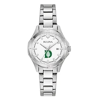 Women's Bulova Silver Dartmouth Big Green Stainless Steel Classic Sport Watch