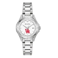 Women's Bulova Silver Houston Cougars Stainless Steel Classic Sport Watch