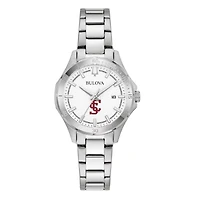 Women's Bulova Silver Santa Clara Broncos Stainless Steel Classic Sport Watch