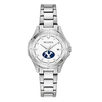 Women's Bulova Silver BYU Cougars Stainless Steel Classic Sport Watch