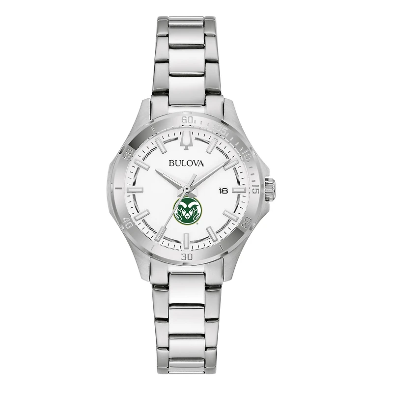 Women's Bulova Silver Colorado State Rams Stainless Steel Classic Sport Watch