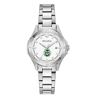 Women's Bulova Silver Colorado State Rams Stainless Steel Classic Sport Watch