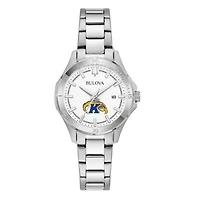 Women's Bulova Silver Kent State Golden Flashes Stainless Steel Classic Sport Watch