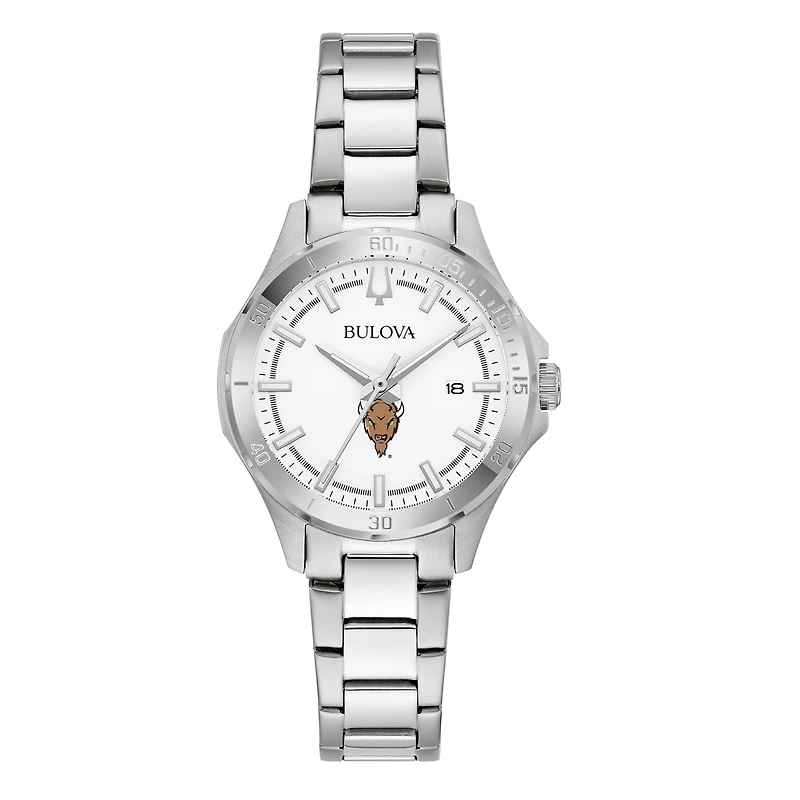 Women's Bulova Silver Marshall Thundering Herd Stainless Steel Classic Sport Watch