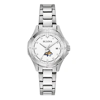 Women's Bulova Silver Montana State Bobcats Stainless Steel Classic Sport Watch