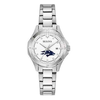 Women's Bulova Silver Nevada Wolf Pack Stainless Steel Classic Sport Watch