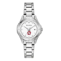 Women's Bulova Silver South Dakota Coyotes Stainless Steel Classic Sport Watch