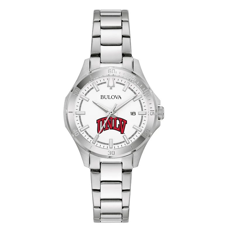 Women's Bulova Silver UNLV Rebels Stainless Steel Classic Sport Watch