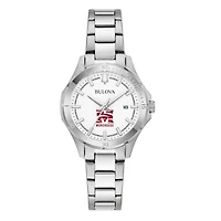 Women's Bulova Silver Morehouse Maroon Tigers Stainless Steel Classic Sport Watch