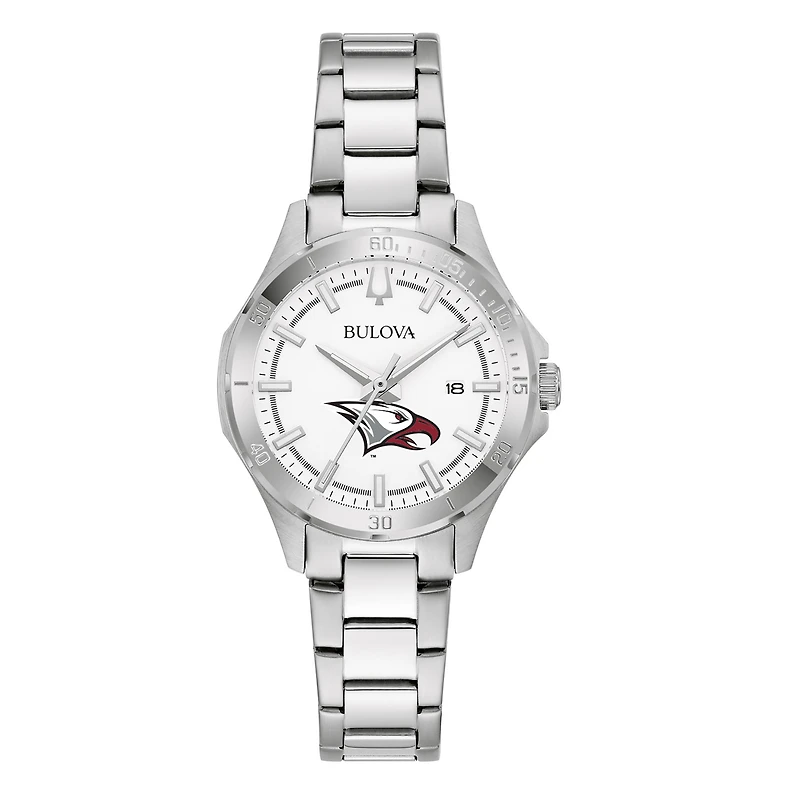 Women's Bulova Silver North Carolina Central Eagles Stainless Steel Classic Sport Watch