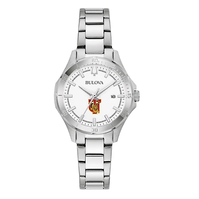 Women's Bulova Silver Tuskegee Golden Tigers Stainless Steel Classic Sport Watch
