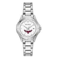 Women's Bulova Silver Maryland Eastern Shore Hawks Stainless Steel Classic Sport Watch