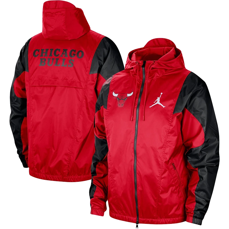 Men's Jordan Brand Red Chicago Bulls Authentic Statement Edition Full-Zip Windbreaker