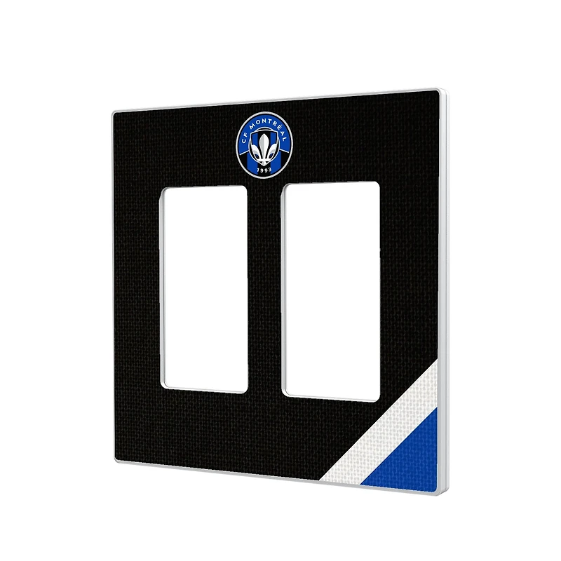 CF Montreal Diagonal Stripe Double Rocker Light Switch Plate
