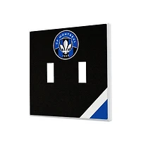 CF Montreal Diagonal Stripe Double Toggle Light Switch Plate