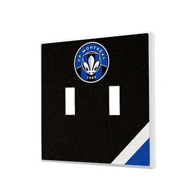 CF Montreal Diagonal Stripe Double Toggle Light Switch Plate