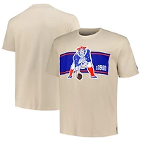 Men's New Era  Cream New England Patriots Third Down Big & Tall Historic T-Shirt