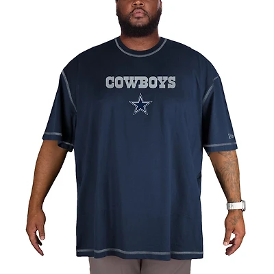 Men's New Era  Blue Dallas Cowboys Big & Tall Third Down Puff Print T-Shirt