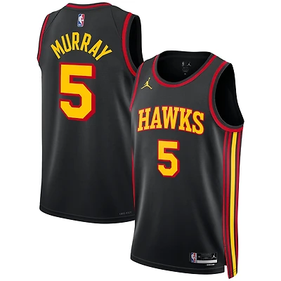 Unisex Jordan Brand Dejounte Murray Black Atlanta Hawks Swingman Jersey - Statement Edition