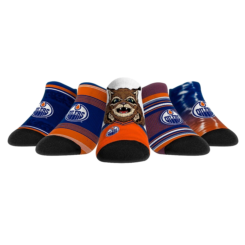 Unisex Rock Em Socks Edmonton Oilers Super Fan Five-Pack Low-Cut Socks Set