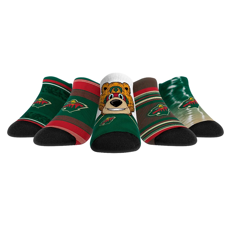 Youth Rock Em Socks  Minnesota Wild Super Fan Five-Pack Low-Cut Socks Set