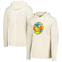 Men's Cream Club America Long Sleeve Hoodie T-Shirt