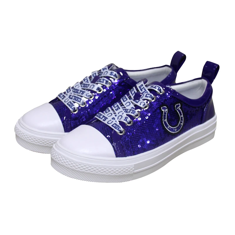 Women's Cuce Royal Indianapolis Colts Team Sequin Sneakers