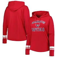 Women's Red Washington Capitals Colorblock Pullover Hoodie Jacket