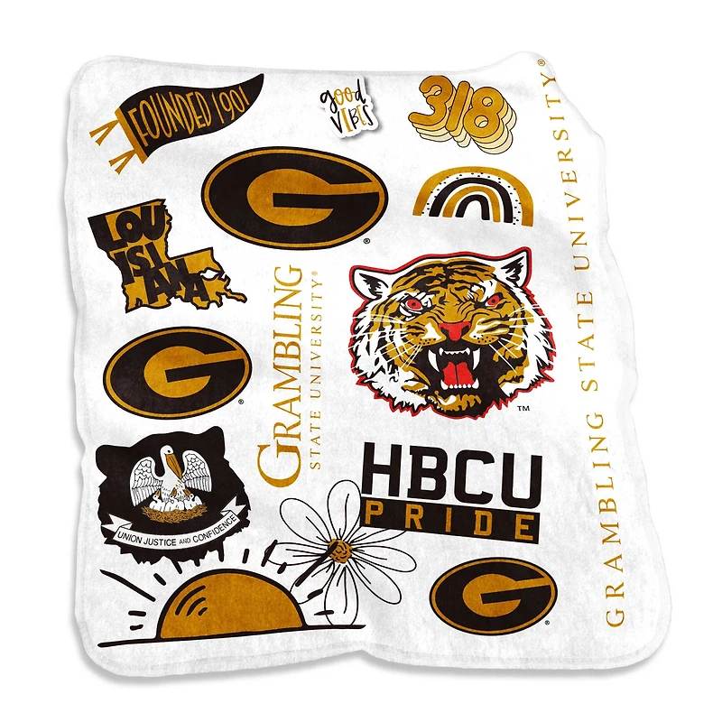 Grambling Tigers 50'' x 60'' Native Raschel Plush Throw Blanket