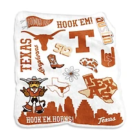 Texas Longhorns 50'' x 60'' Native Raschel Plush Throw Blanket