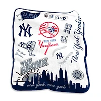 New York Yankees 50'' x 60'' Native Raschel Plush Throw Blanket