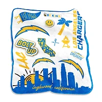 Los Angeles Chargers 50'' x 60'' Native Raschel Plush Throw Blanket
