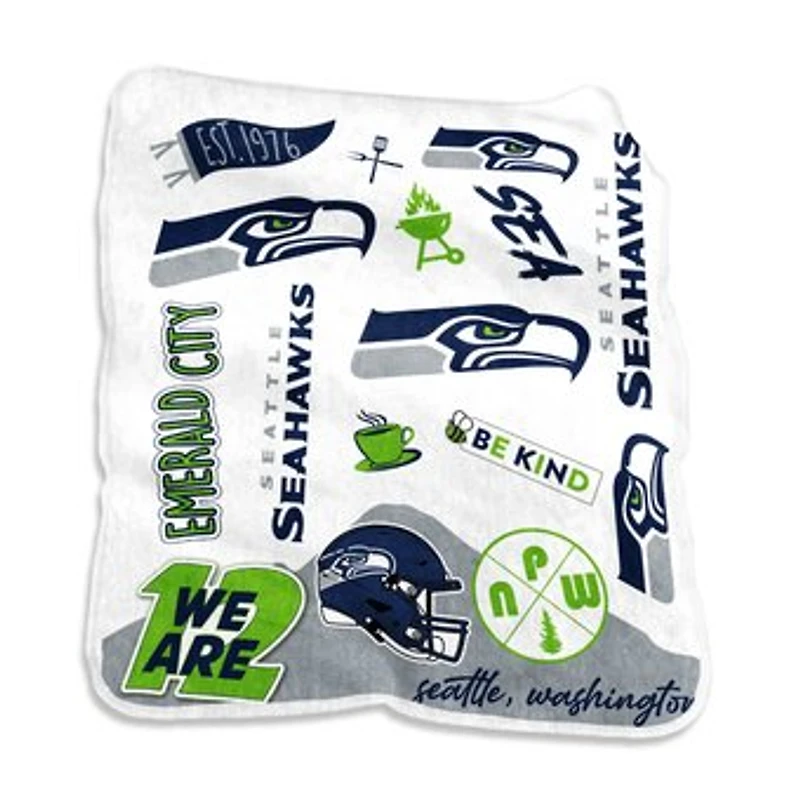 Seattle Seahawks 50'' x 60'' Native Raschel Plush Throw Blanket