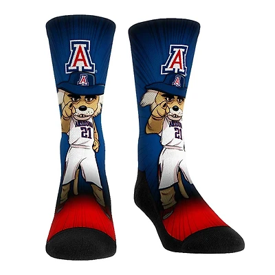 Rock Em Socks Arizona Wildcats Mascot Pump Up Crew Socks