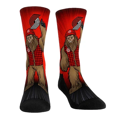 Rock Em Socks Portland Trail Blazers Mascot Pump Up Crew Socks