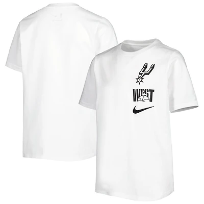 Youth Nike  White San Antonio Spurs Vs Block Essential T-Shirt