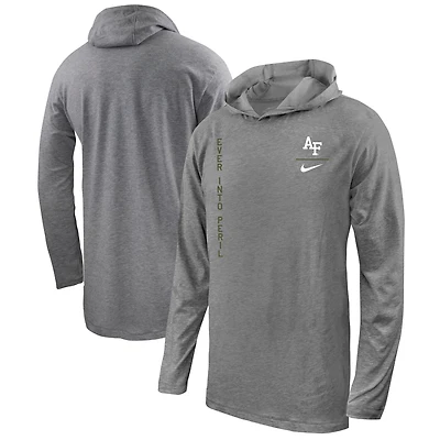 Men's Nike Heather Gray Air Force Falcons Rivalry Pullover Long Sleeve Hoodie T-Shirt