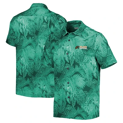 Men's Tommy Bahama Green Florida A&M Rattlers Bahama Coast Luminescent Frond Camp IslandZone Button-Up Shirt